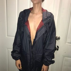 Cute navy blue rain coat